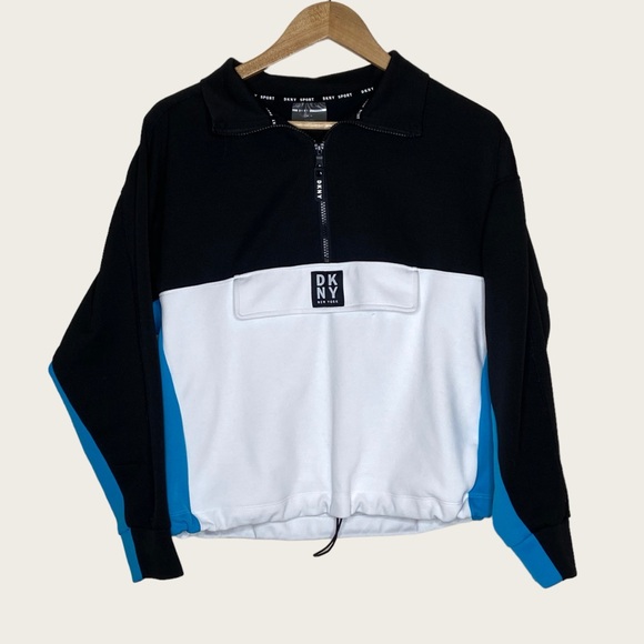 Dkny Jackets & Blazers - DKNY Sport Color Block Pullover 1/2 Zip Jacket Size Medium